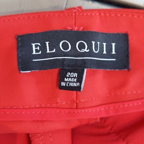 Eloquii Kady Red Ankle Length Dress Pants Sz 20R - Picture 5 of 11